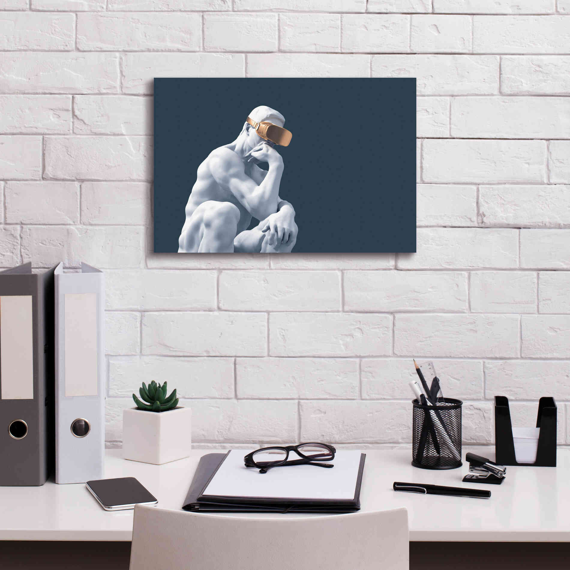'Metaverse Thinker' by Epic Portfolio, Canvas Wall Art,18x12