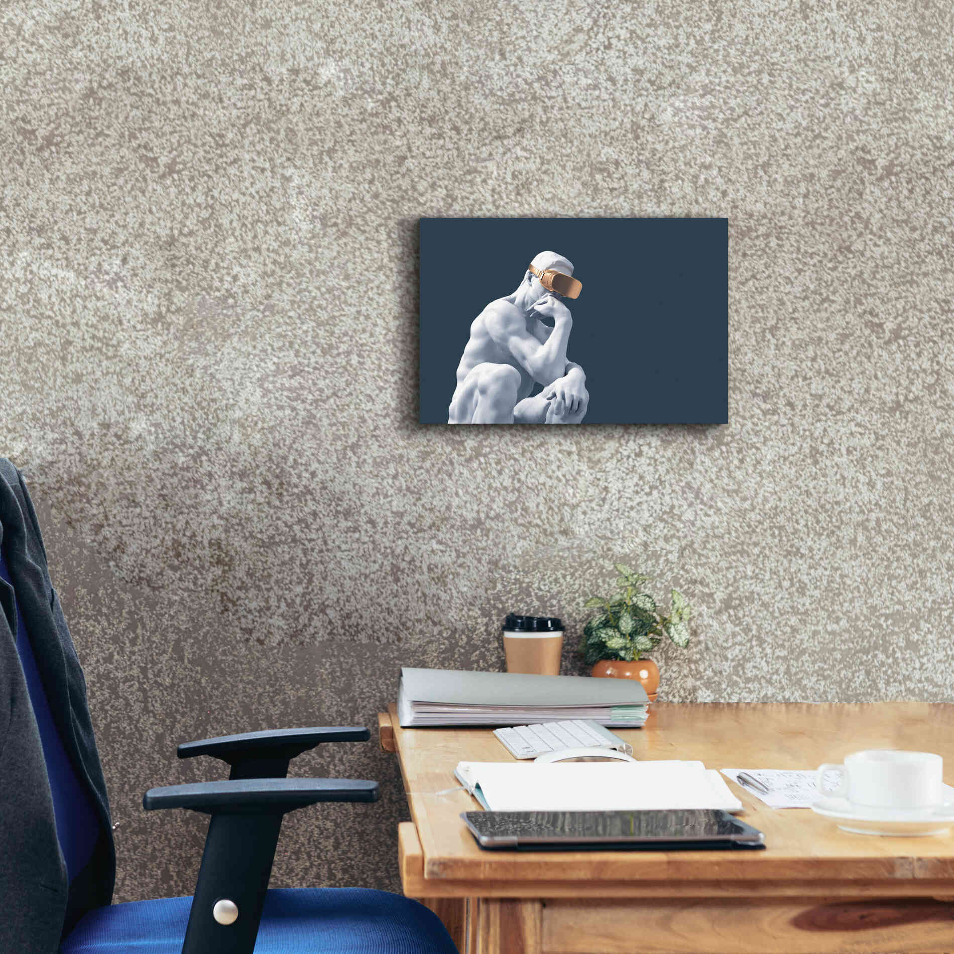 'Metaverse Thinker' by Epic Portfolio, Canvas Wall Art,18x12