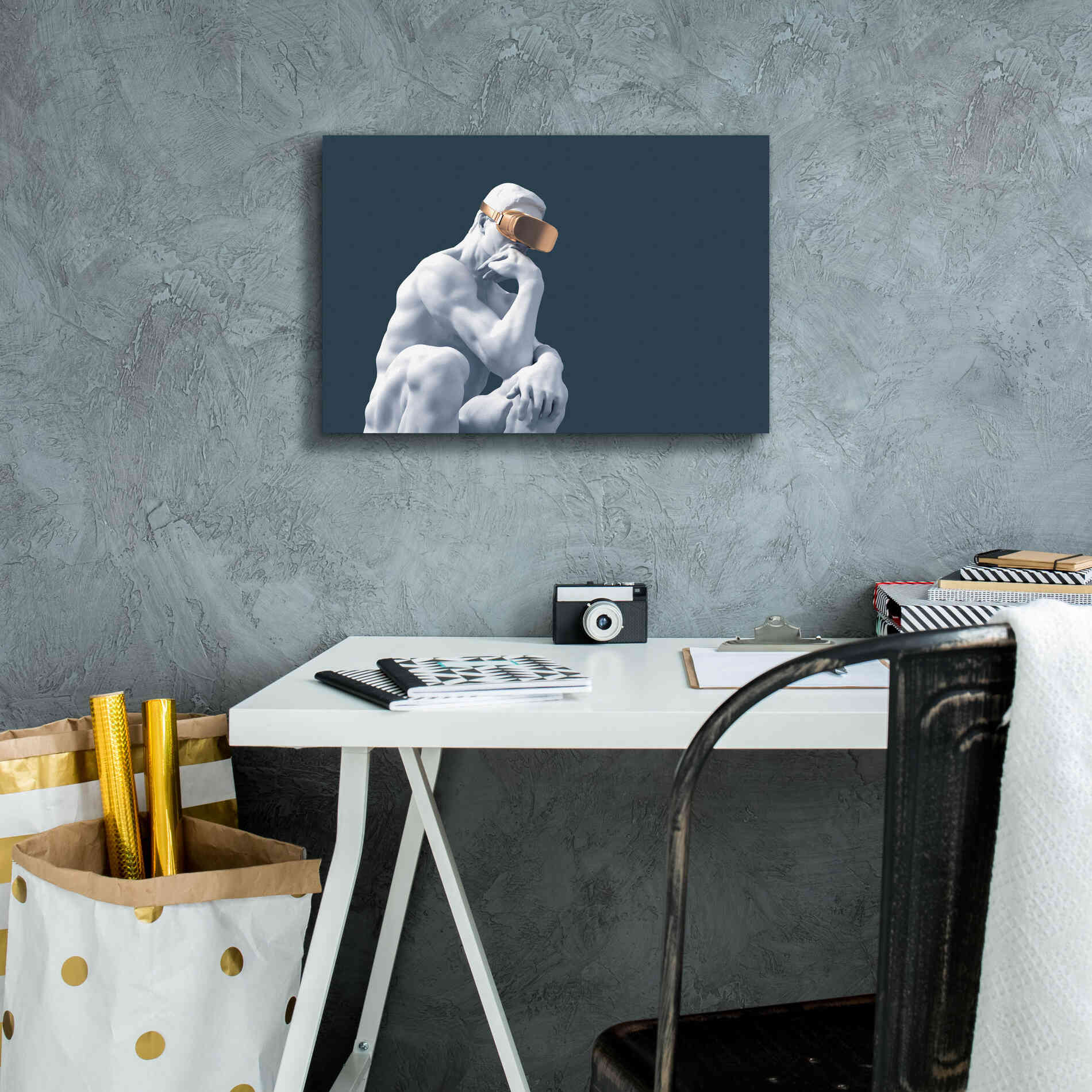'Metaverse Thinker' by Epic Portfolio, Canvas Wall Art,18x12