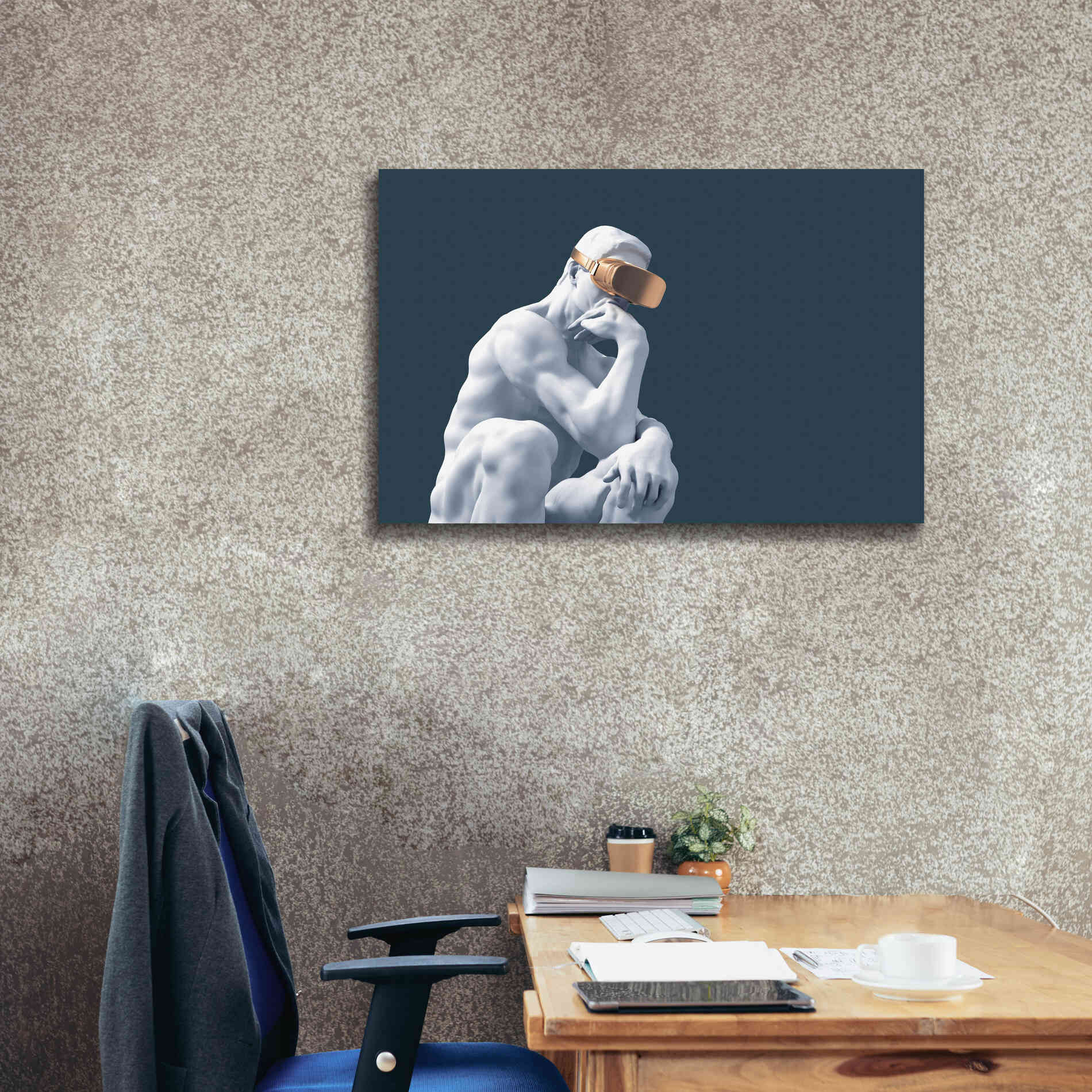 'Metaverse Thinker' by Epic Portfolio, Canvas Wall Art,40x26