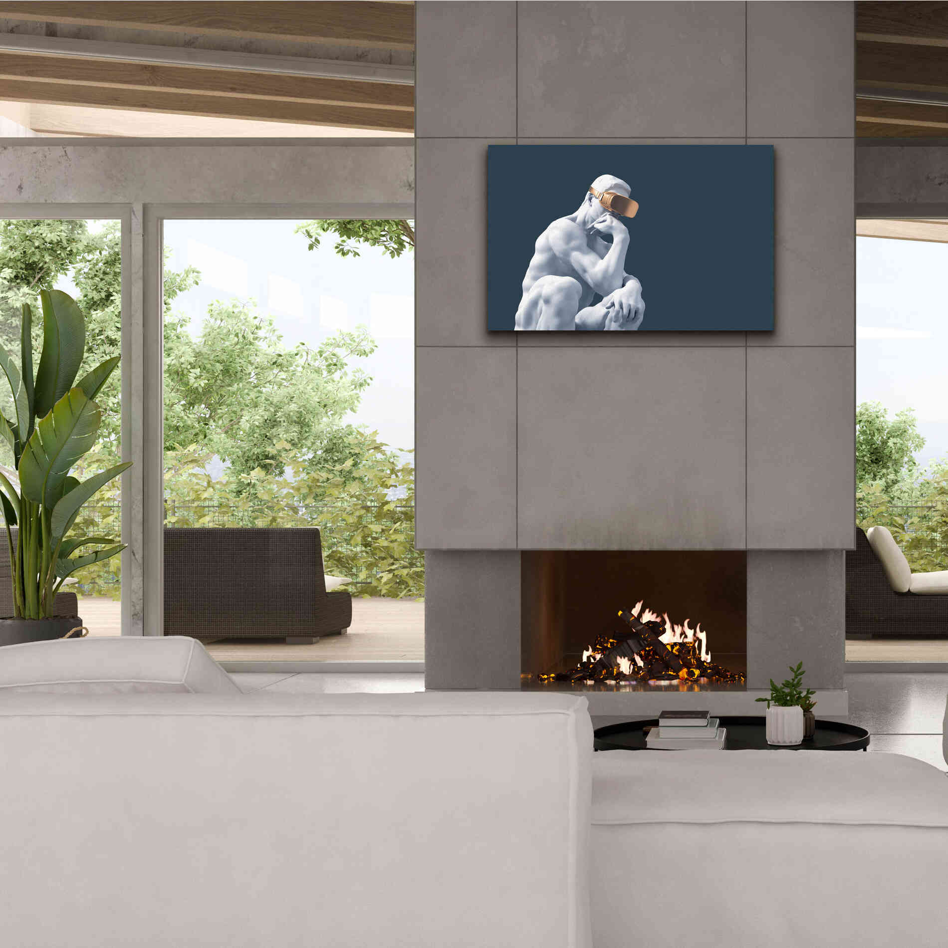 'Metaverse Thinker' by Epic Portfolio, Canvas Wall Art,40x26