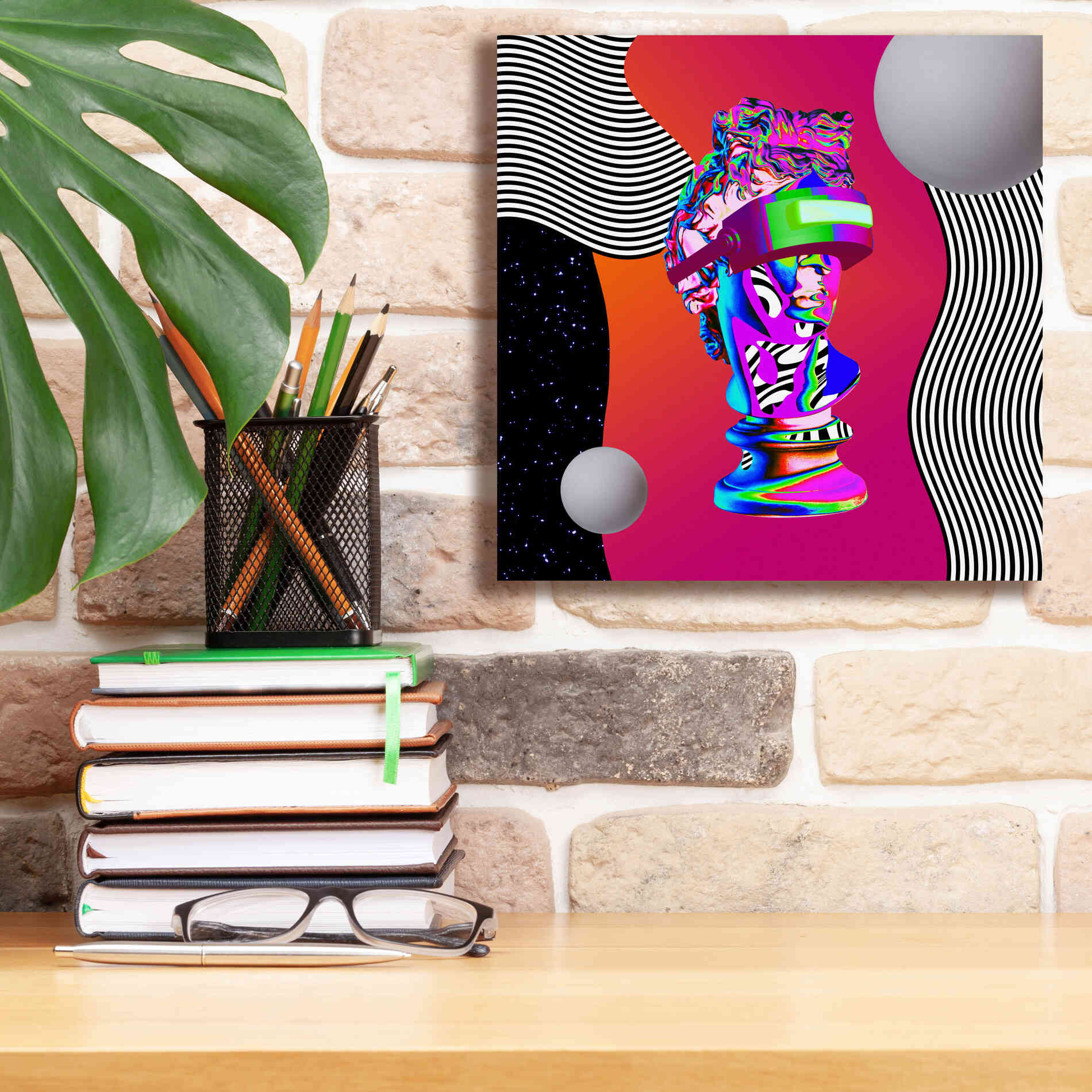 'Cyberpunk David ' by Epic Portfolio, Canvas Wall Art,12x12