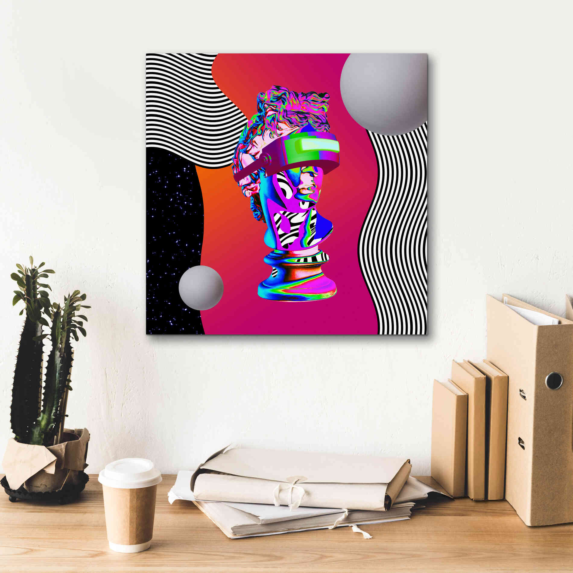 'Cyberpunk David ' by Epic Portfolio, Canvas Wall Art,18x18