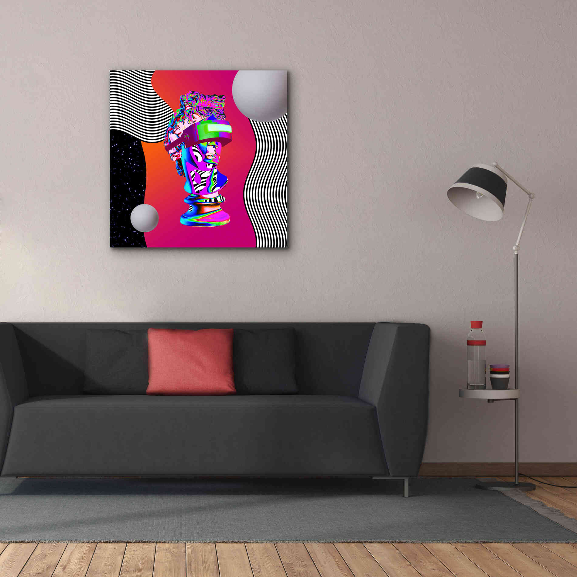 'Cyberpunk David ' by Epic Portfolio, Canvas Wall Art,37x37