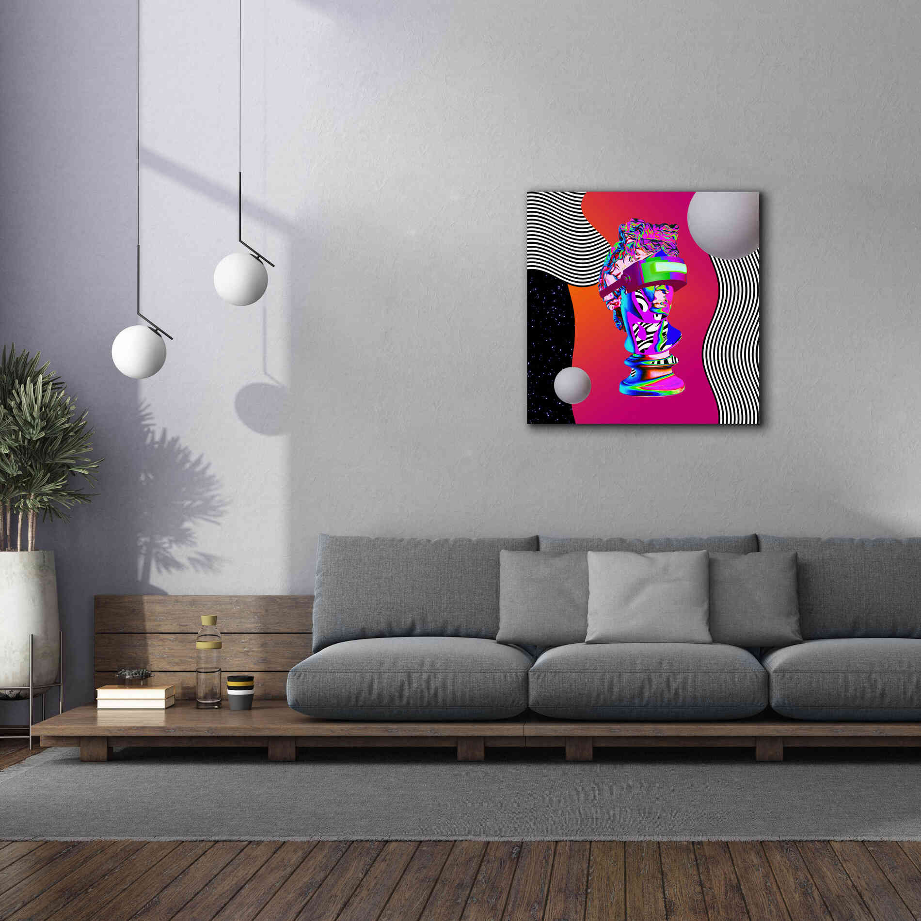 'Cyberpunk David ' by Epic Portfolio, Canvas Wall Art,37x37