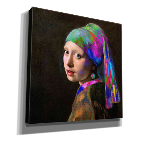 Image of 'Colorful Girl with a Pearl Earring' by Epic Portfolio, Giclee Canvas Wall Art