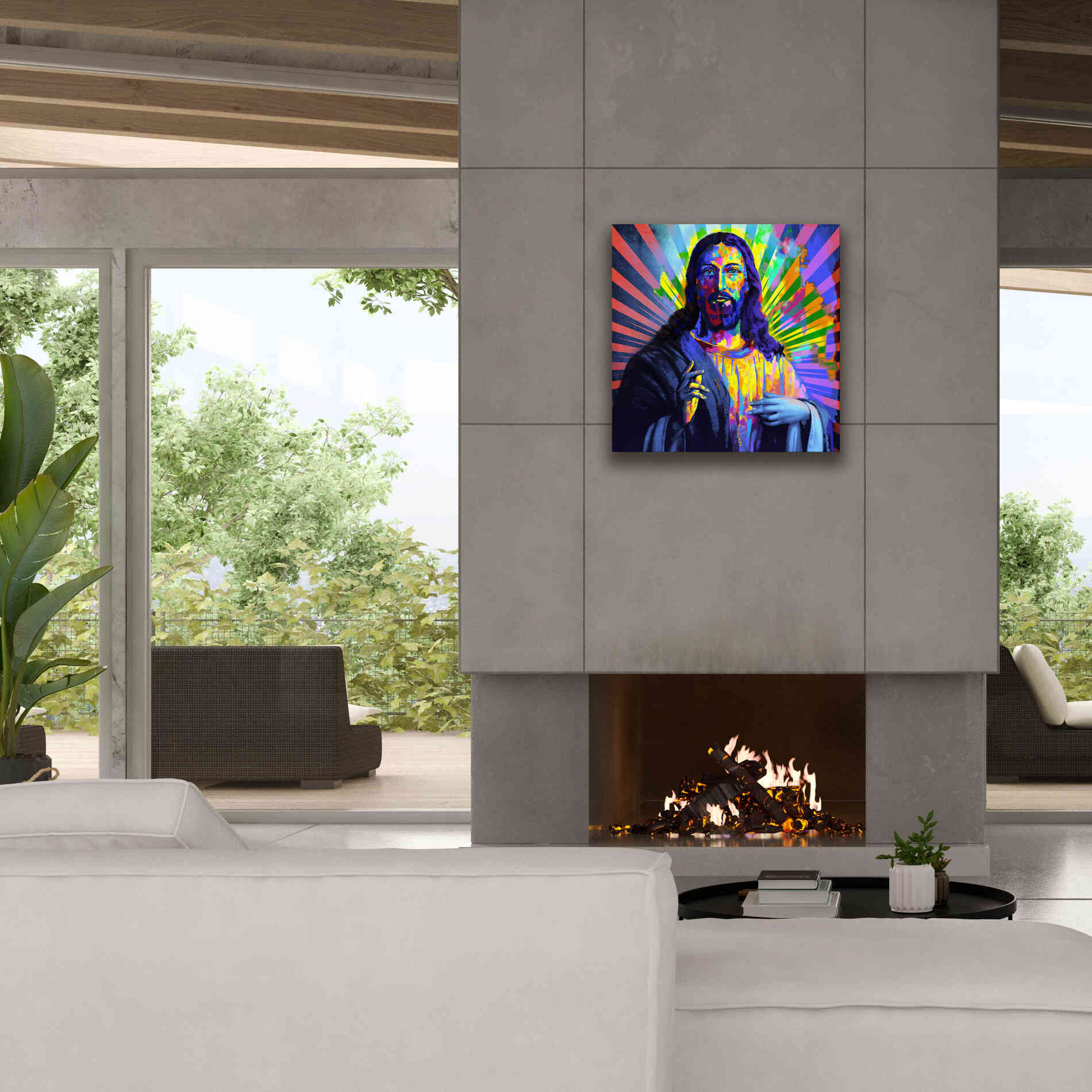 'Colorful Christ I' by Epic Art Portfolio, Canvas Wall Art,26x26
