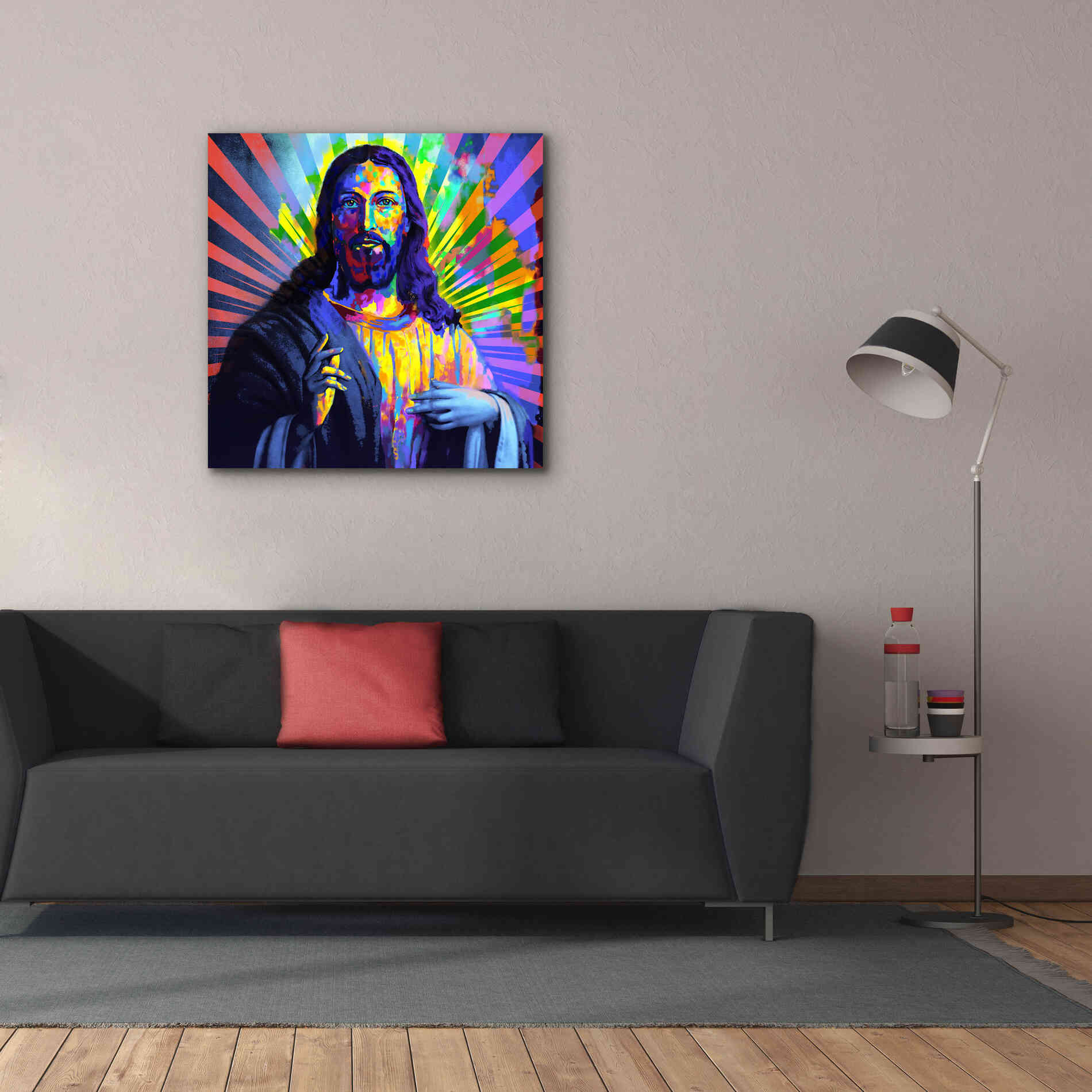 'Colorful Christ I' by Epic Art Portfolio, Canvas Wall Art,37x37