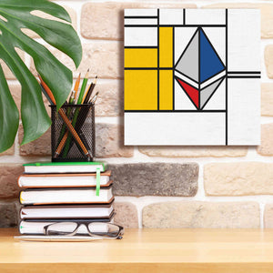 'Mondrian 3937 Ethereum Crypto Art-01' by Epic Portfolio, Giclee Canvas Wall Art,12x12