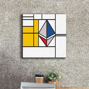 'Mondrian 3937 Ethereum Crypto Art-01' by Epic Portfolio, Giclee Canvas Wall Art,18x18