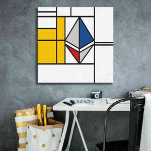 'Mondrian 3937 Ethereum Crypto Art-01' by Epic Portfolio, Giclee Canvas Wall Art,26x26