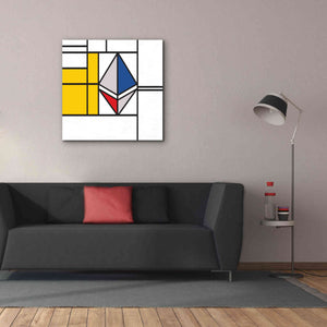 'Mondrian 3937 Ethereum Crypto Art-01' by Epic Portfolio, Giclee Canvas Wall Art,37x37