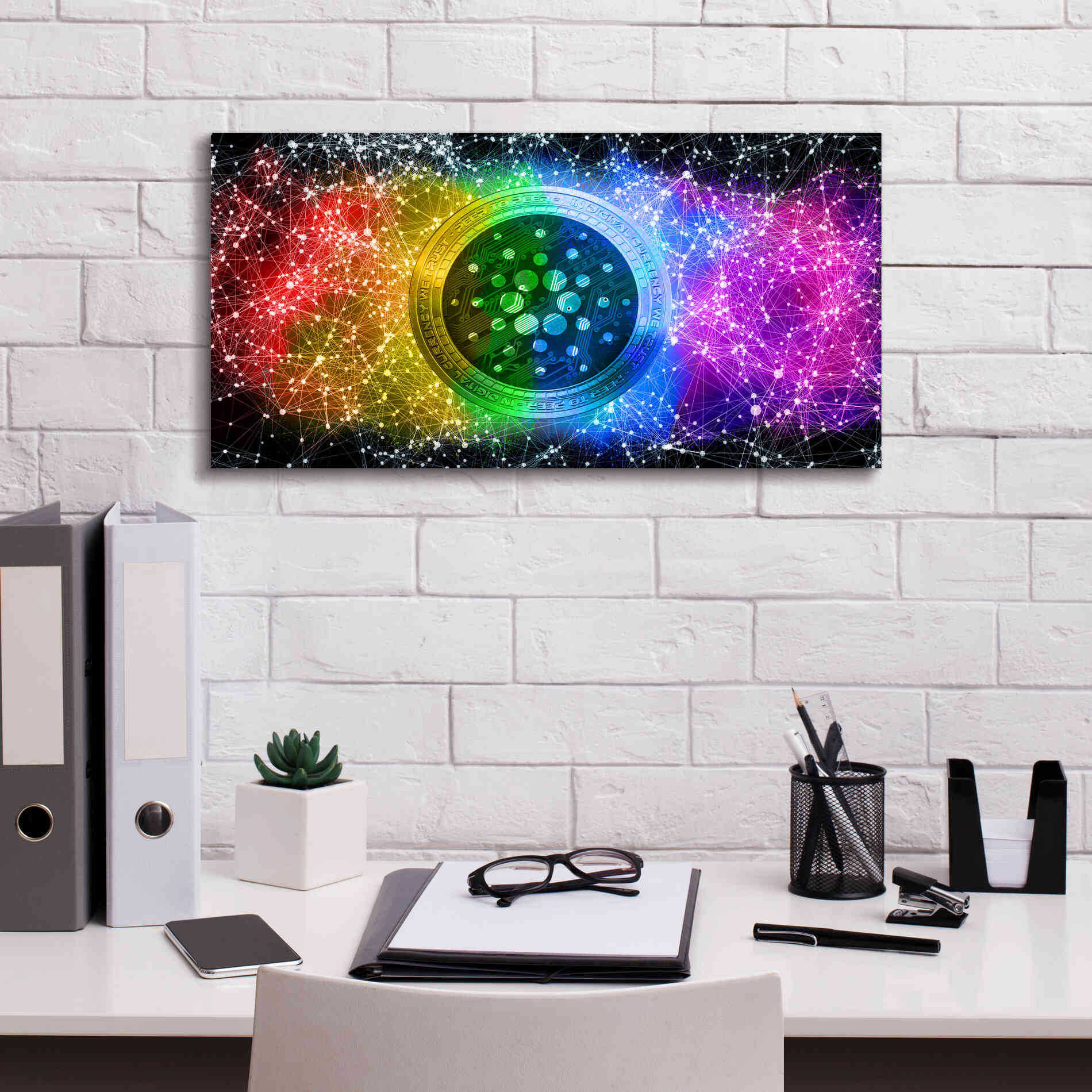 'Ada Cardano Crypto Constalation' by Epic Portfolio, Giclee Canvas Wall Art,24x12