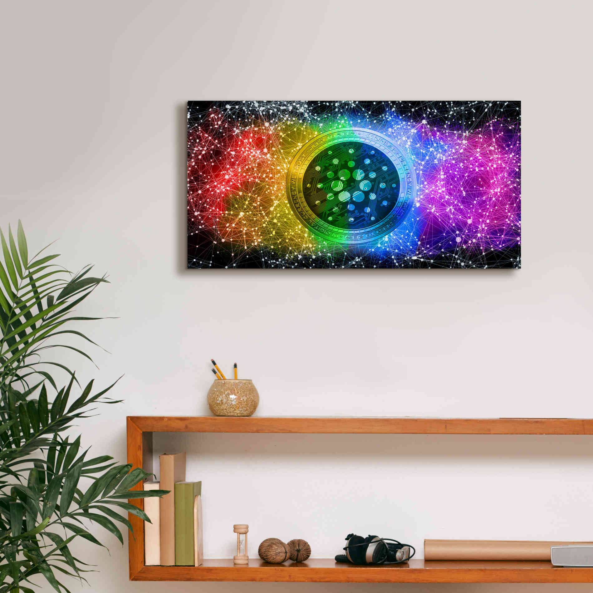 'Ada Cardano Crypto Constalation' by Epic Portfolio, Giclee Canvas Wall Art,24x12