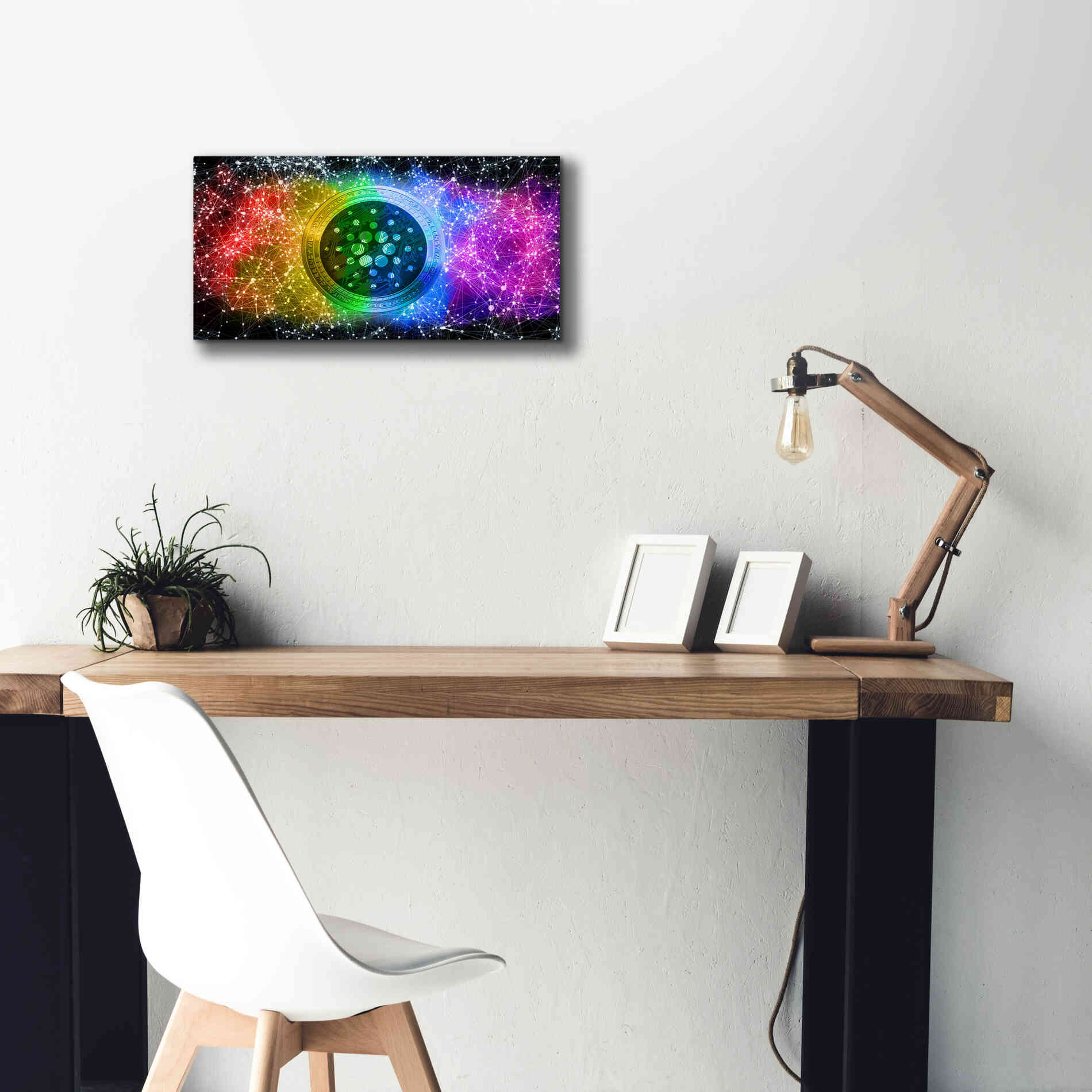 'Ada Cardano Crypto Constalation' by Epic Portfolio, Giclee Canvas Wall Art,24x12