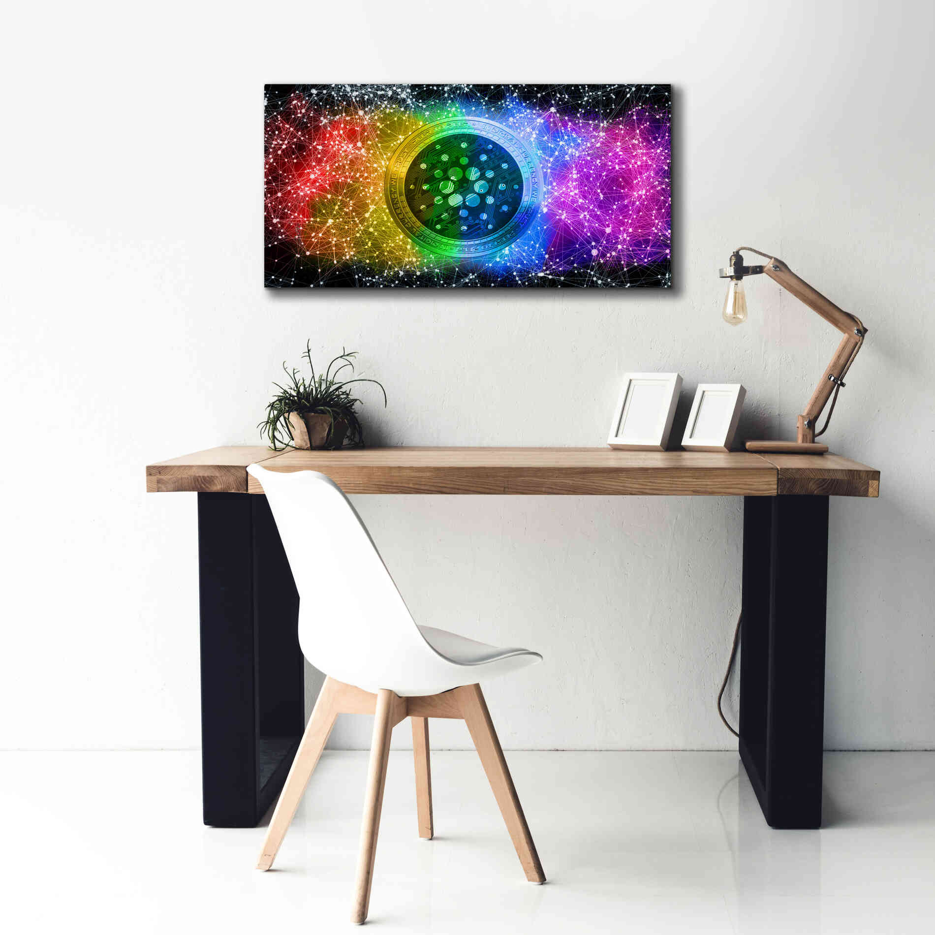 'Ada Cardano Crypto Constalation' by Epic Portfolio, Giclee Canvas Wall Art,40x20