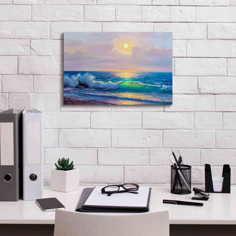 Image of 'Bali Sunset' by Epic Portfolio, Giclee Canvas Wall Art,18x12
