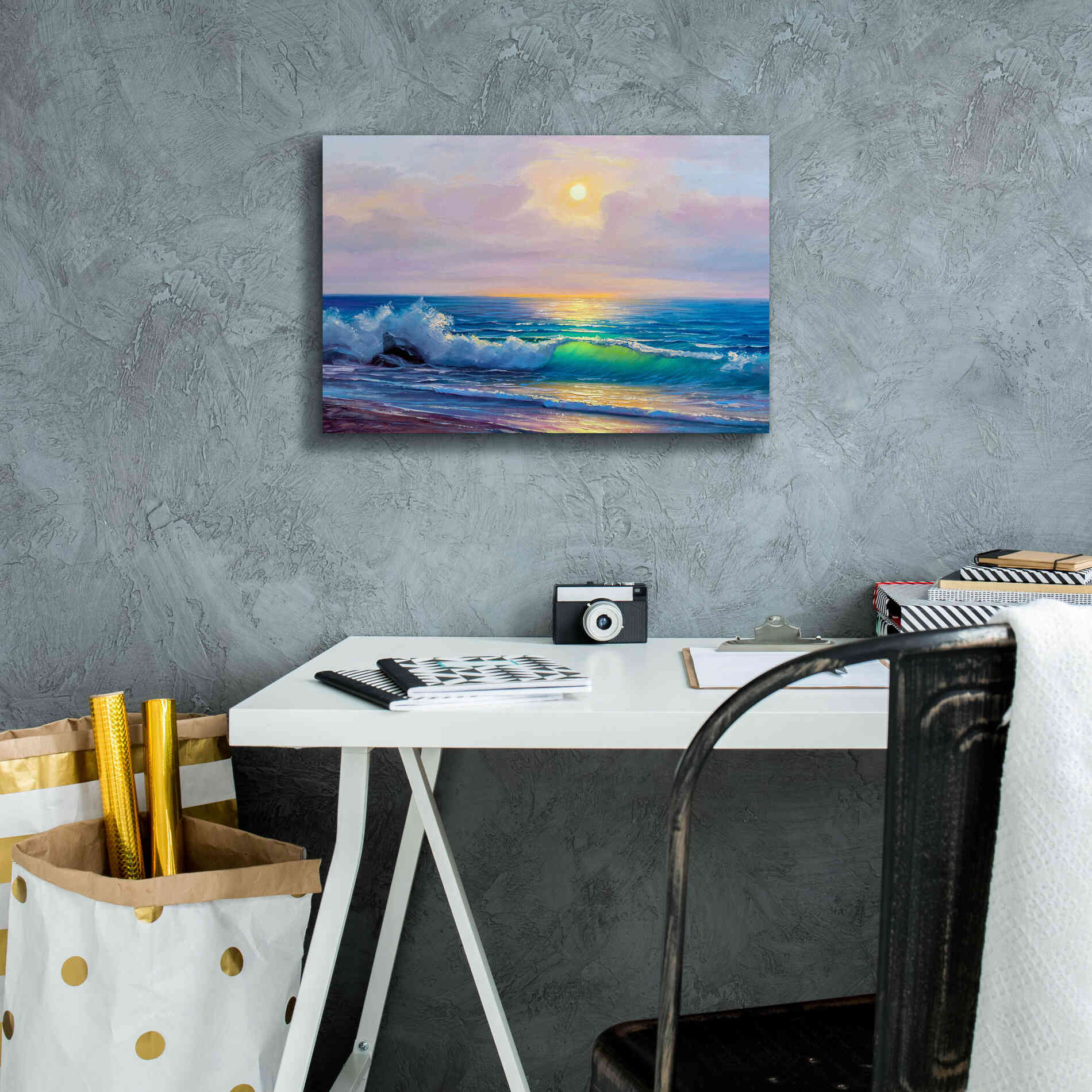 'Bali Sunset' by Epic Portfolio, Giclee Canvas Wall Art,18x12