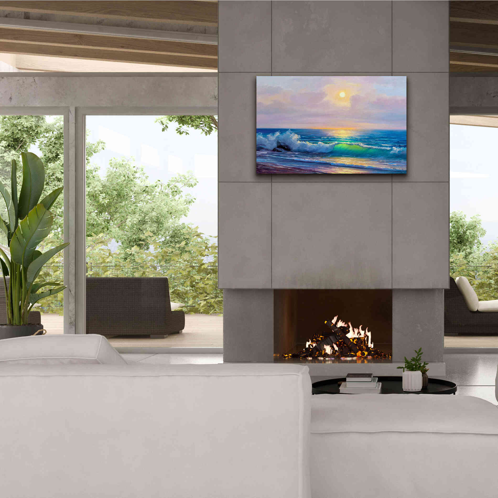 'Bali Sunset' by Epic Portfolio, Giclee Canvas Wall Art,40x26