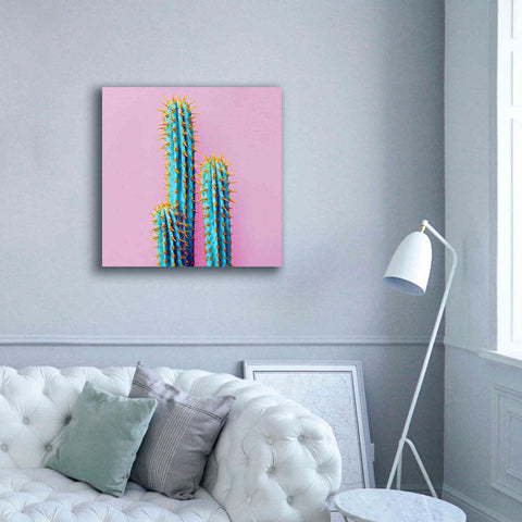 Image of 'Bubble Gum Cactus' by Epic Portfolio, Giclee Canvas Wall Art,37x37