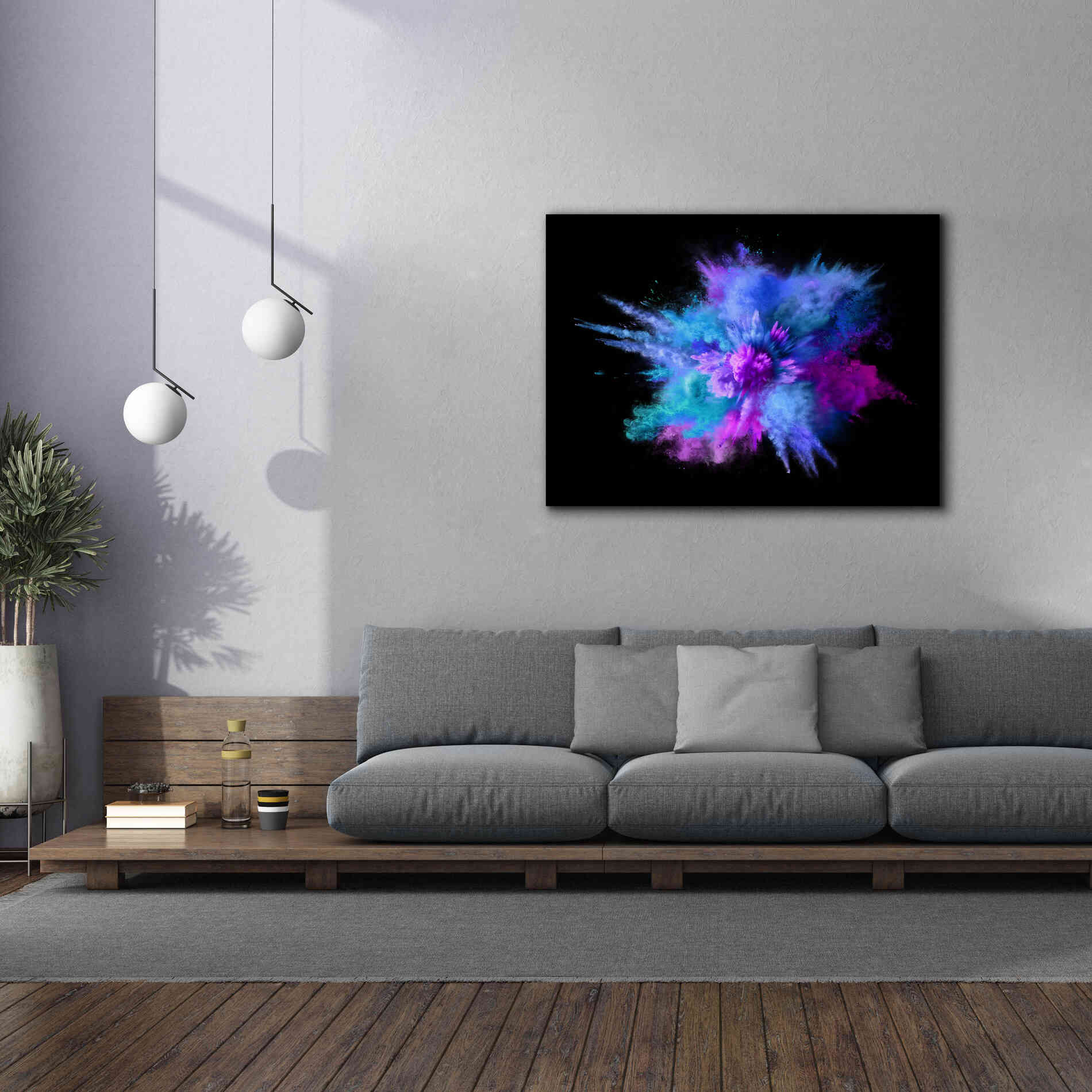 'Colorful Big Bang' by Epic Portfolio, Giclee Canvas Wall Art,54x40