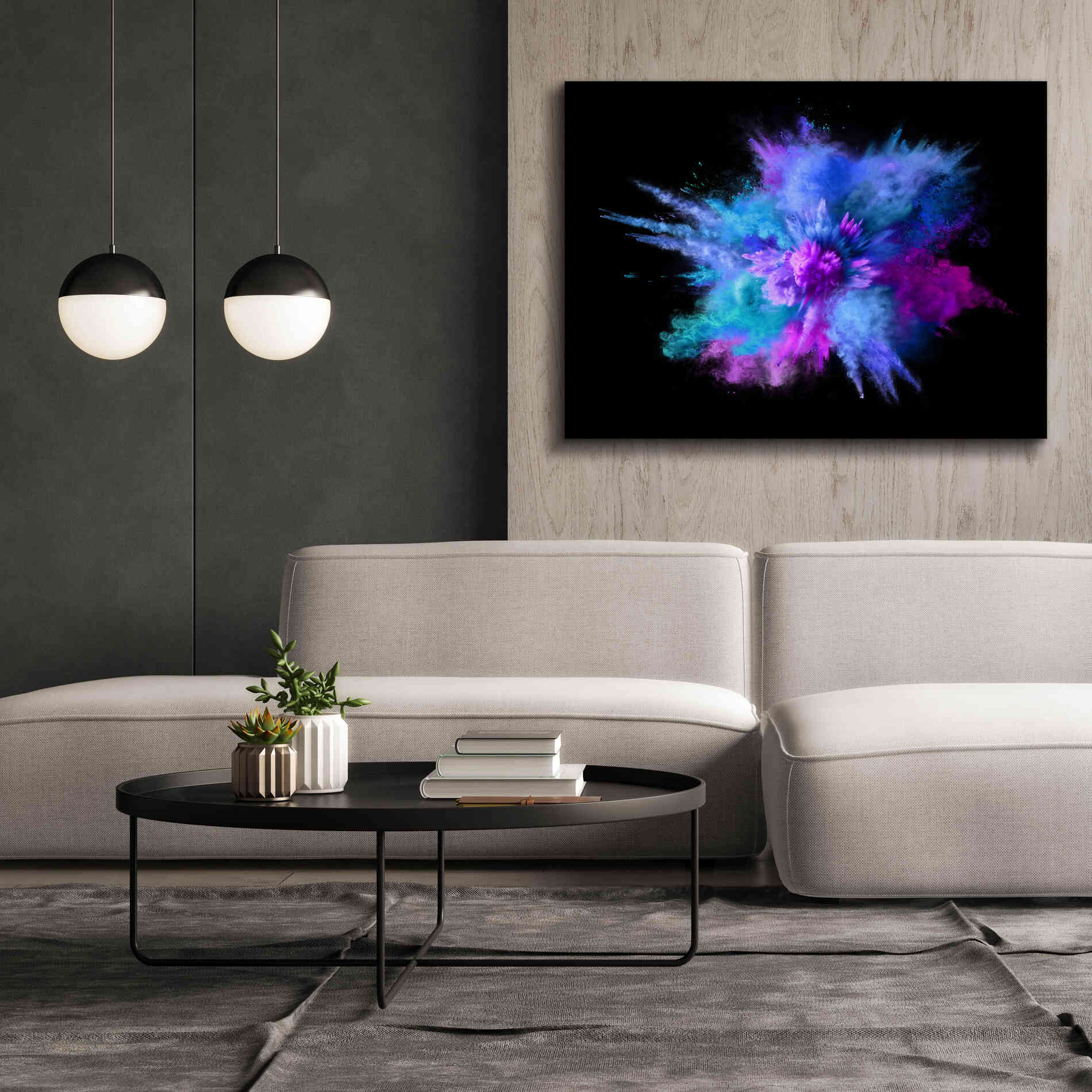 'Colorful Big Bang' by Epic Portfolio, Giclee Canvas Wall Art,54x40