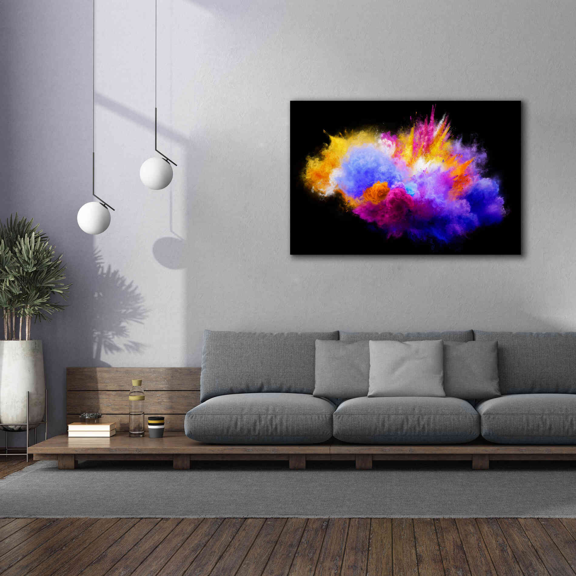 'Colorful Eruption ' by Epic Portfolio, Giclee Canvas Wall Art,60x40