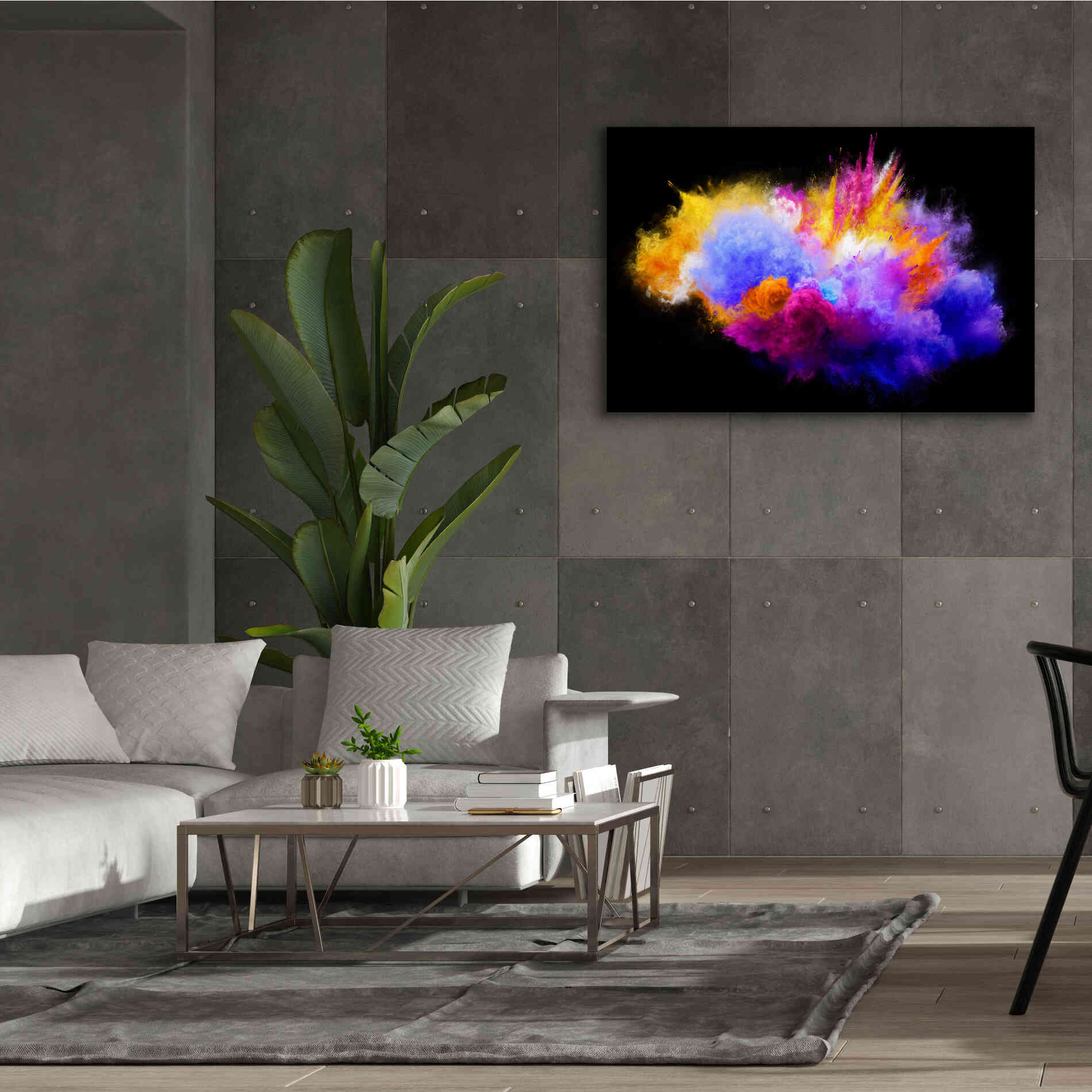 'Colorful Eruption ' by Epic Portfolio, Giclee Canvas Wall Art,60x40