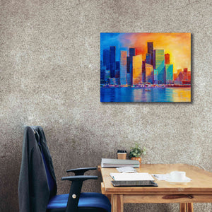 'Colorful Skyline' by Epic Portfolio, Giclee Canvas Wall Art,34x26