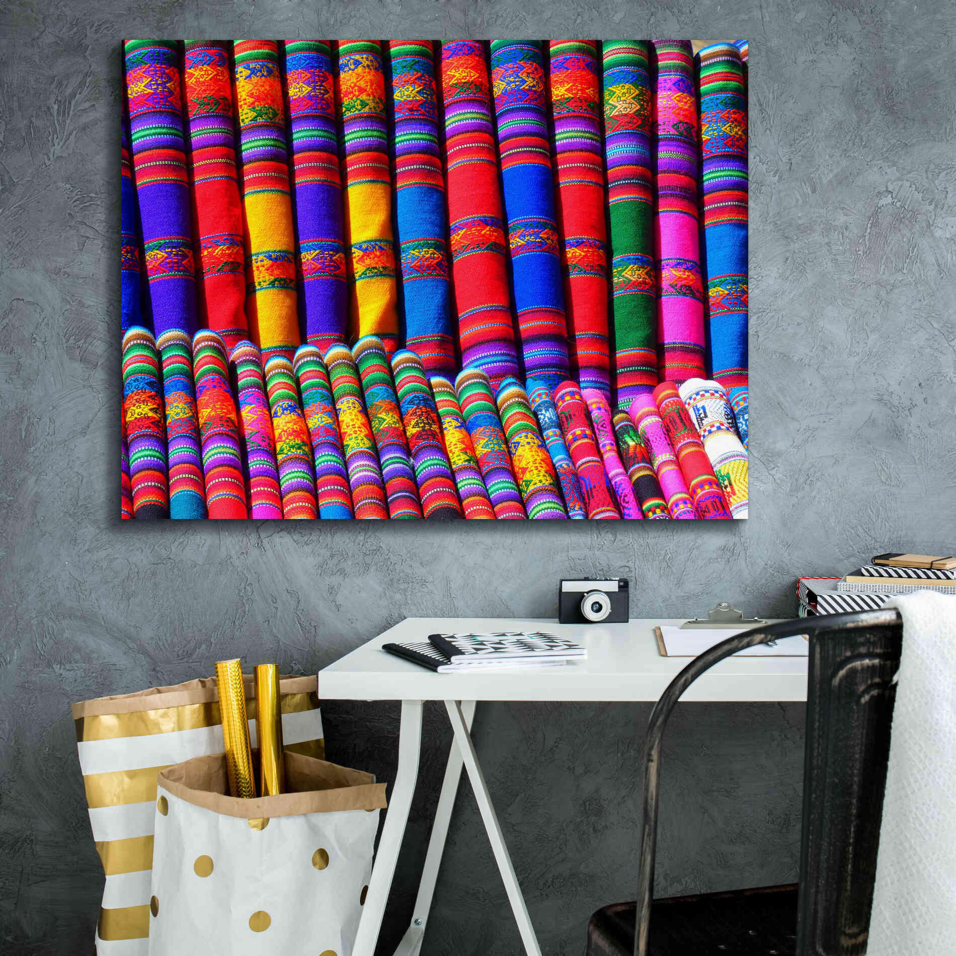 'Colors Of The World' by Epic Portfolio, Giclee Canvas Wall Art,34x26
