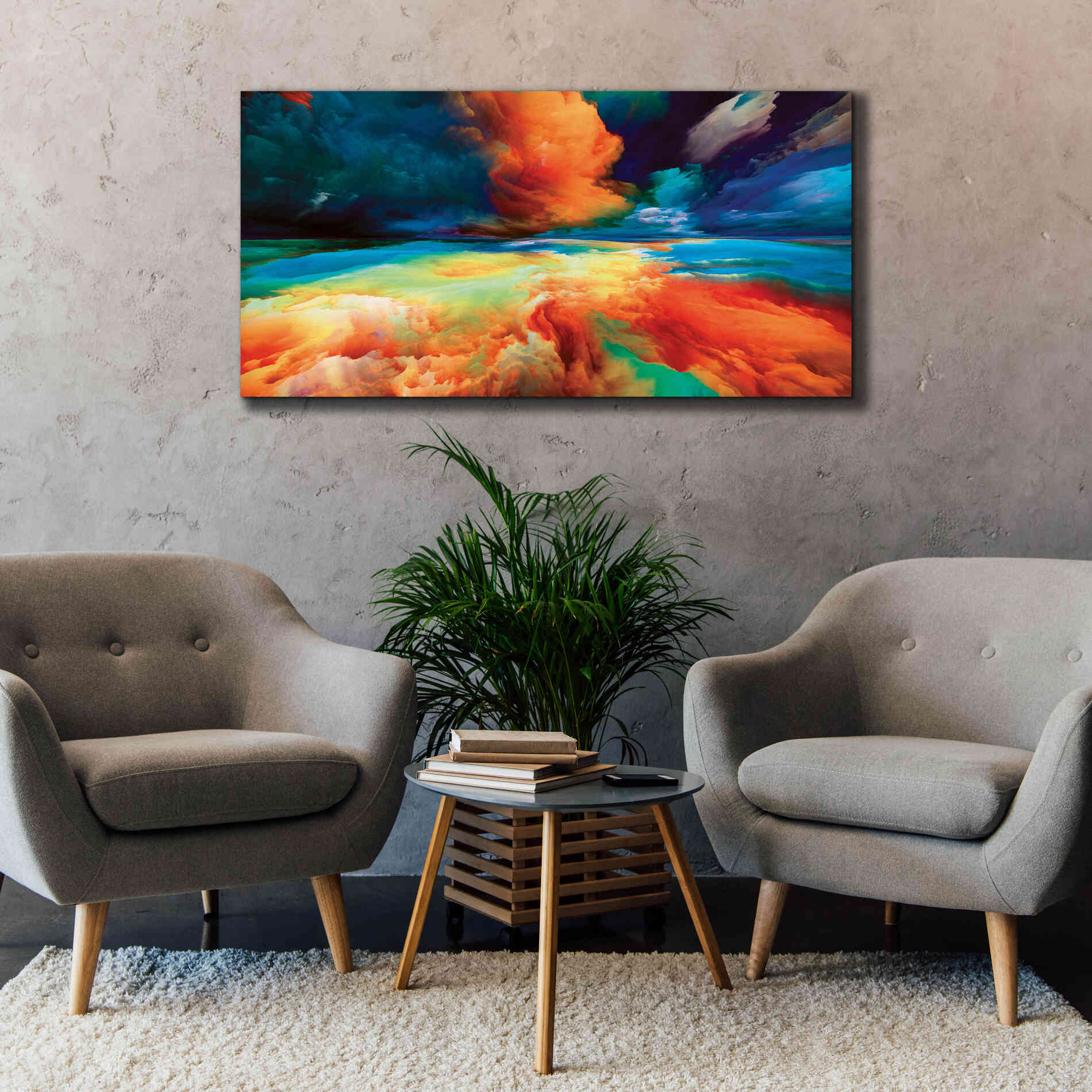 'Emotional Anger' by Epic Portfolio, Giclee Canvas Wall Art,60x30