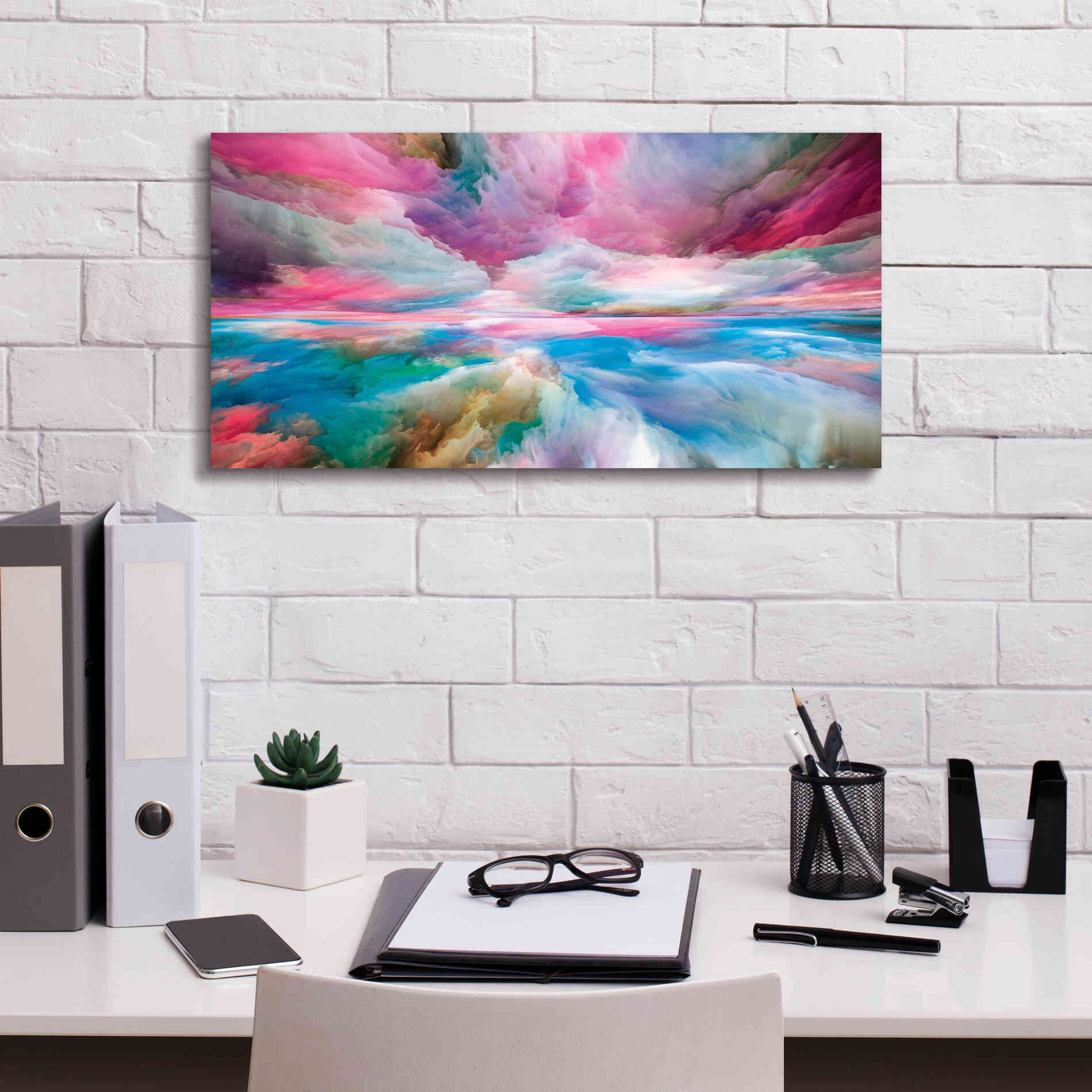 'Emotional Madness' by Epic Portfolio, Giclee Canvas Wall Art,24x12