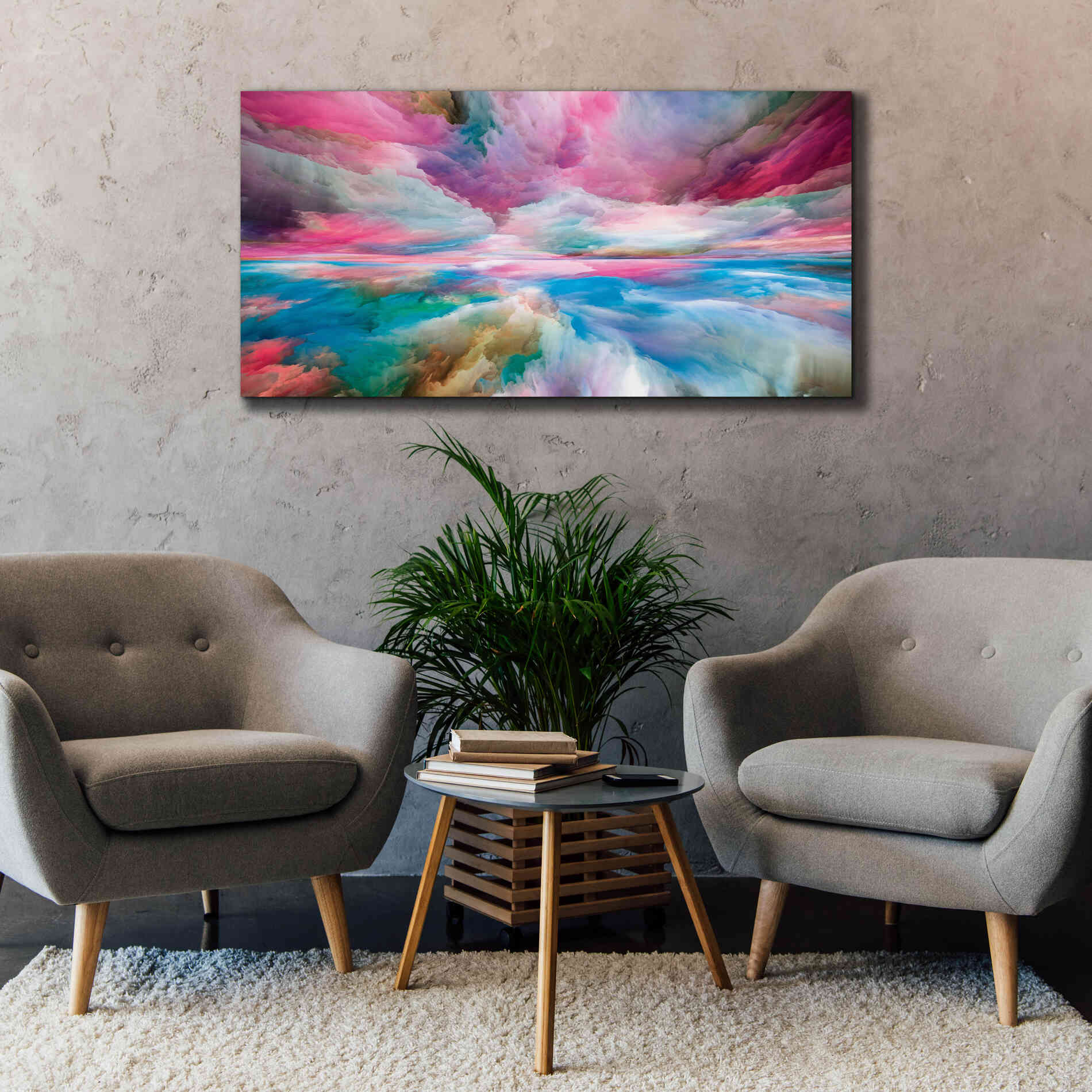 'Emotional Madness' by Epic Portfolio, Giclee Canvas Wall Art,60x30