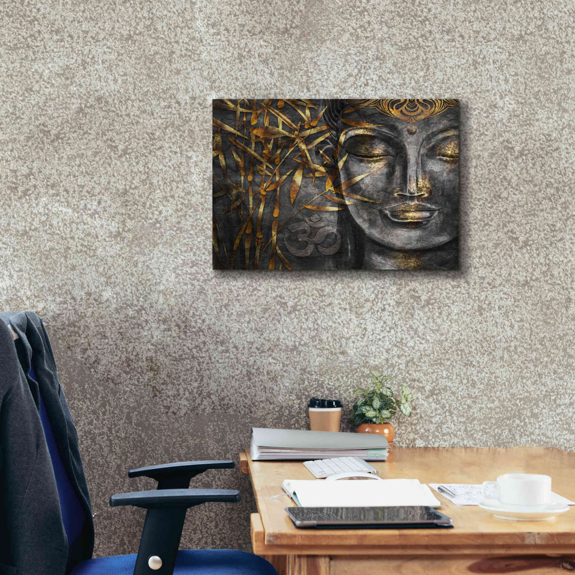 'Golden Budha' by Epic Portfolio, Giclee Canvas Wall Art,24x20