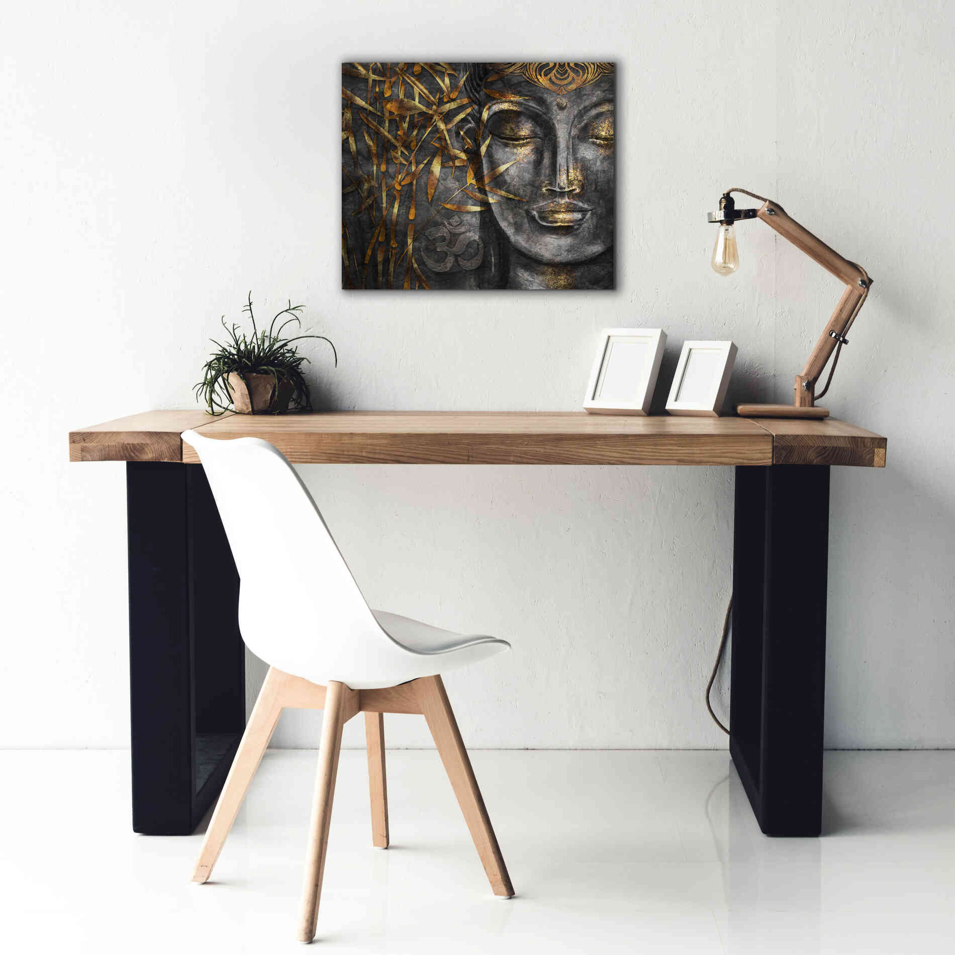 'Golden Budha' by Epic Portfolio, Giclee Canvas Wall Art,24x20