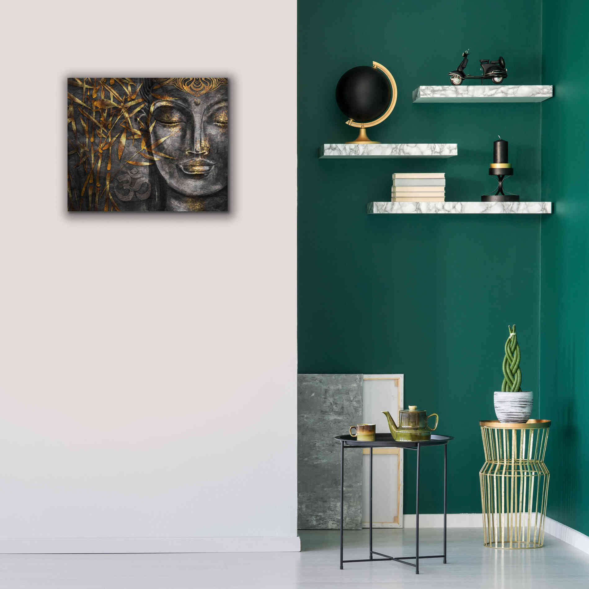 'Golden Budha' by Epic Portfolio, Giclee Canvas Wall Art,24x20
