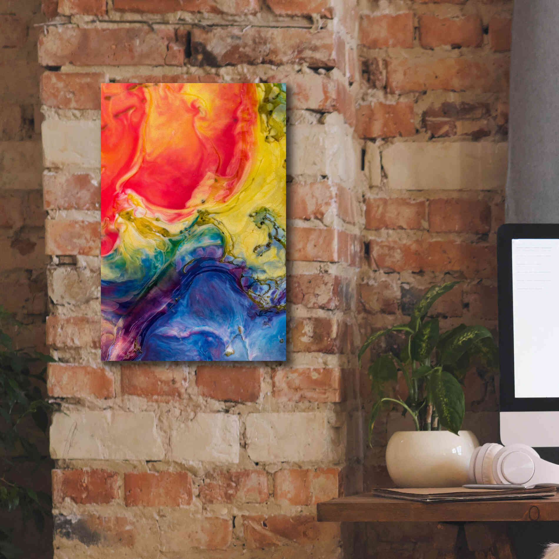 'Ice Cream Flow' by Epic Portfolio, Giclee Canvas Wall Art,12x18