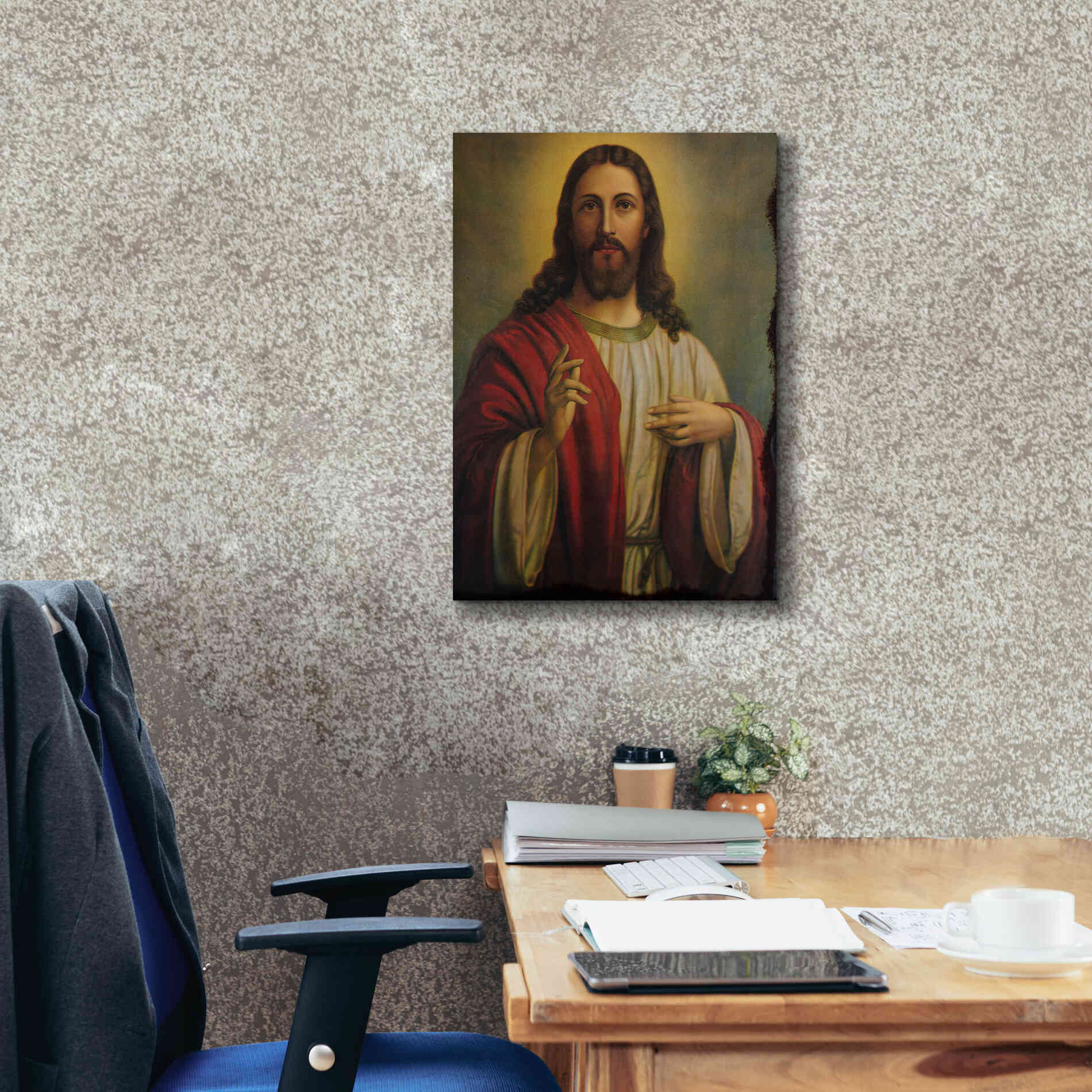 'Jesus' by Epic Portfolio, Giclee Canvas Wall Art,18x26