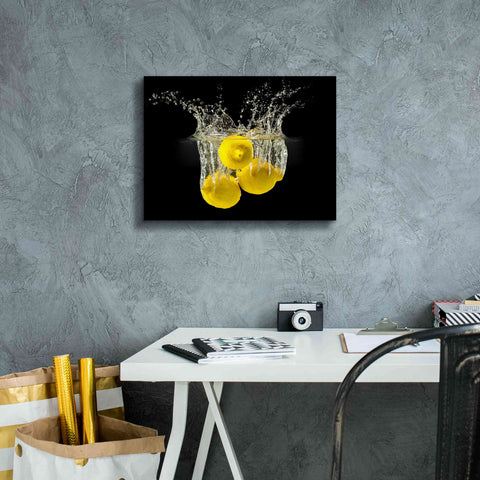 Image of 'Lemon Splash' by Epic Portfolio, Giclee Canvas Wall Art,16x12