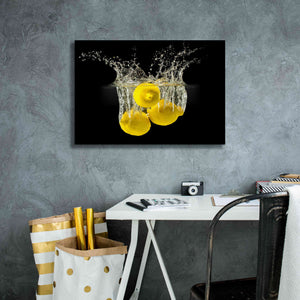 'Lemon Splash' by Epic Portfolio, Giclee Canvas Wall Art,26x18