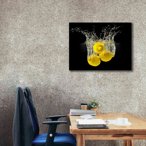 'Lemon Splash' by Epic Portfolio, Giclee Canvas Wall Art,34x26