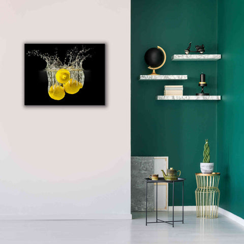 Image of 'Lemon Splash' by Epic Portfolio, Giclee Canvas Wall Art,34x26