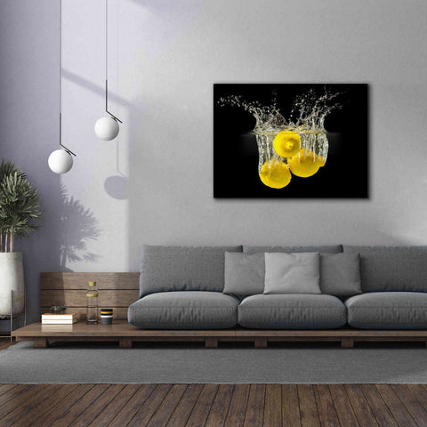 Image of 'Lemon Splash' by Epic Portfolio, Giclee Canvas Wall Art,54x40