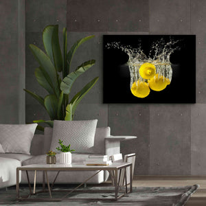 'Lemon Splash' by Epic Portfolio, Giclee Canvas Wall Art,54x40