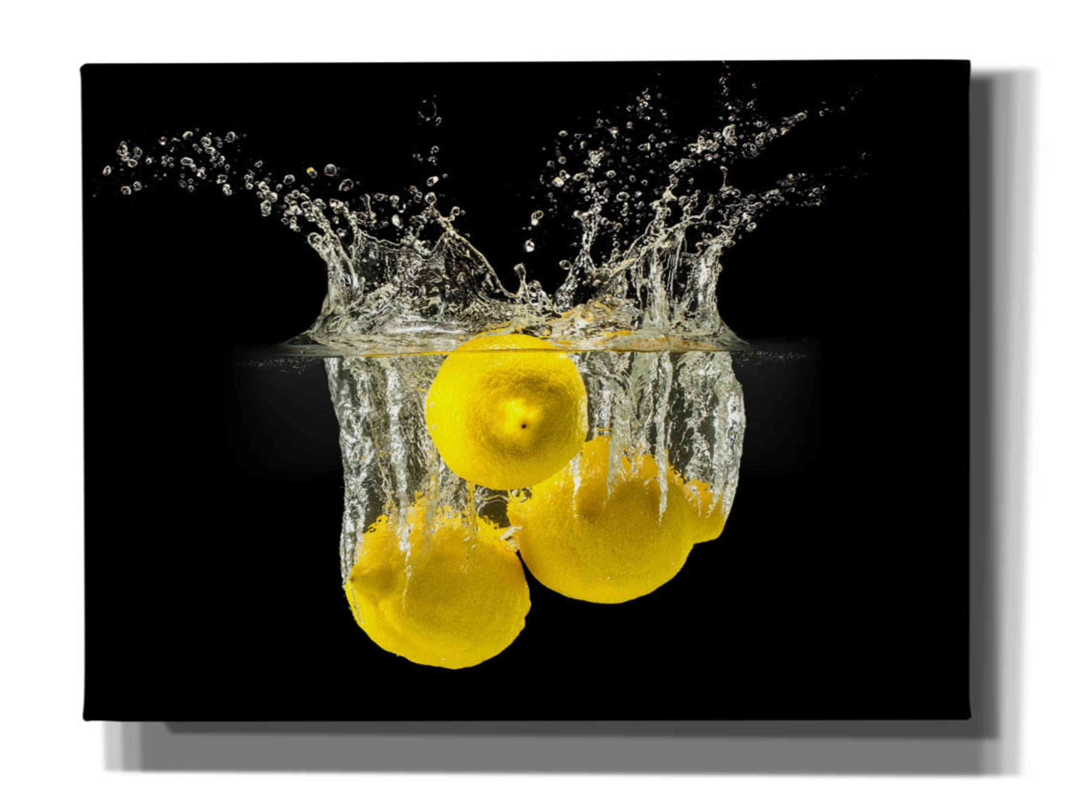 'Lemon Splash' by Epic Portfolio, Giclee Canvas Wall Art