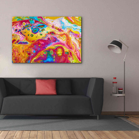 Image of 'Liquid Pour Yellow' by Epic Portfolio, Giclee Canvas Wall Art,60x40