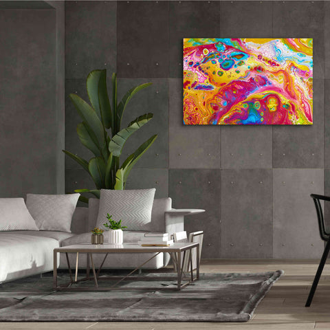 Image of 'Liquid Pour Yellow' by Epic Portfolio, Giclee Canvas Wall Art,60x40