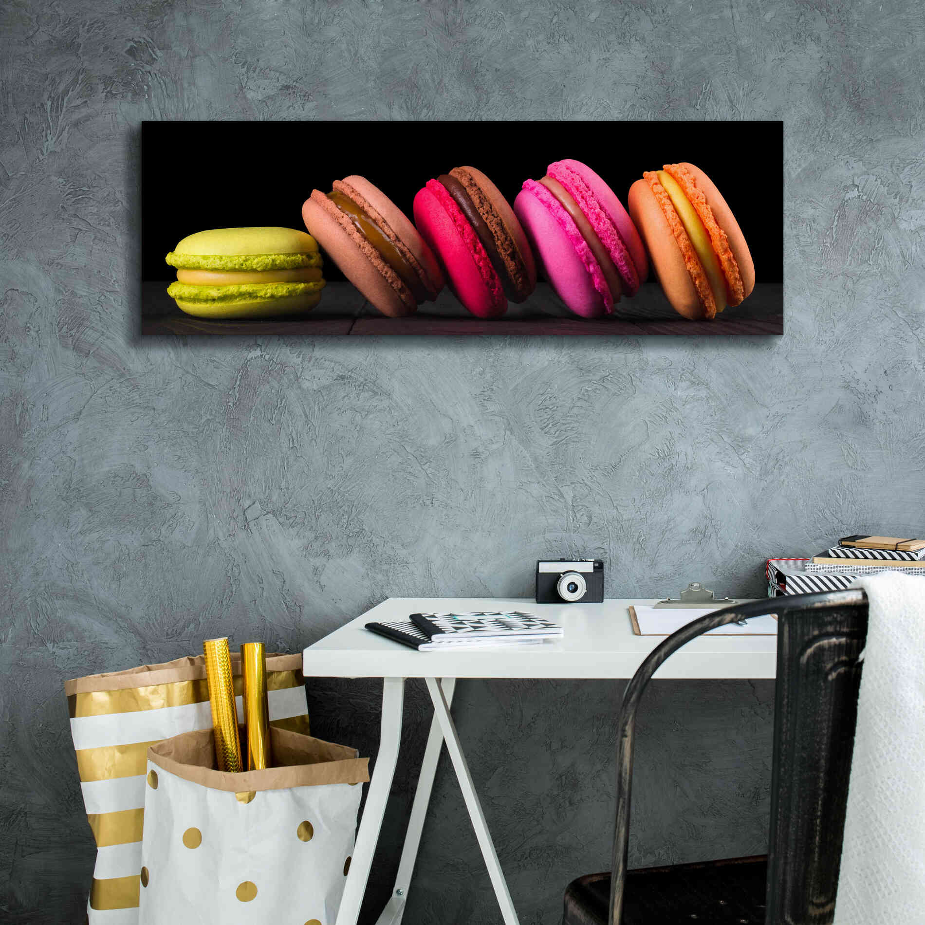 'Mama's Kitchen - Macroon' by Epic Portfolio, Giclee Canvas Wall Art,36x12