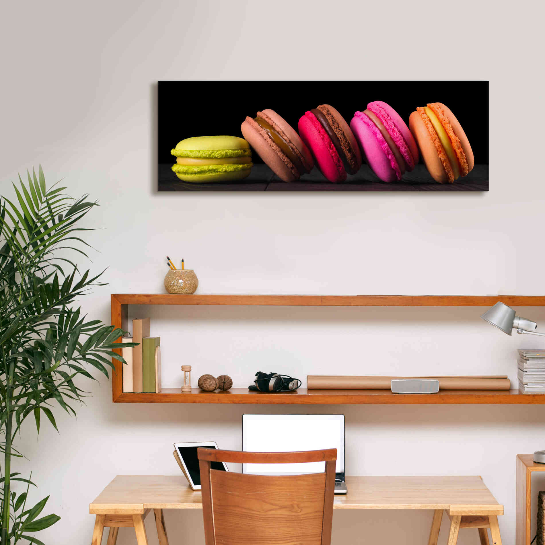 'Mama's Kitchen - Macroon' by Epic Portfolio, Giclee Canvas Wall Art,36x12
