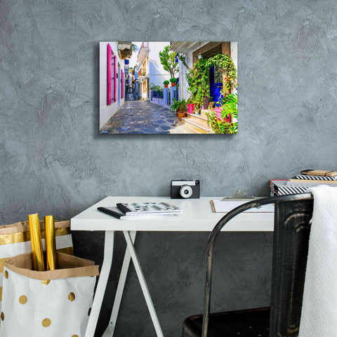 Image of 'Moroccan Alley ' by Epic Portfolio, Giclee Canvas Wall Art,18x12
